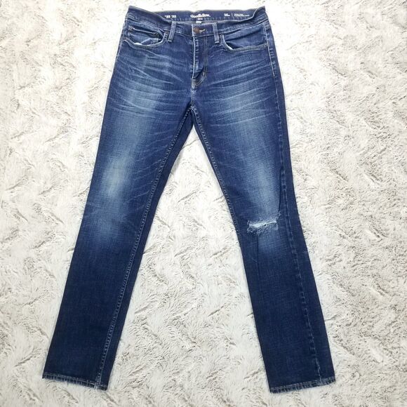 Goodfellow & Co Jeans Mens 33×32 Blue Slim Total Flex Dark Wash Denim - Picture 1 of 11